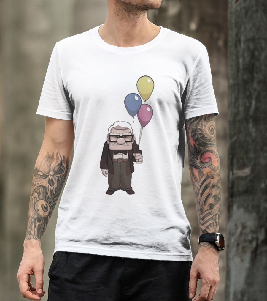Nika Carl Fredricksen From Up Costume Geno Balloons Character T-Shirt