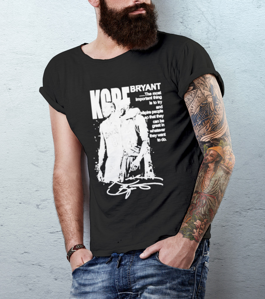 Kobe Bryant Los Angeles Lakers Signature Inspirational Message T-Shirt