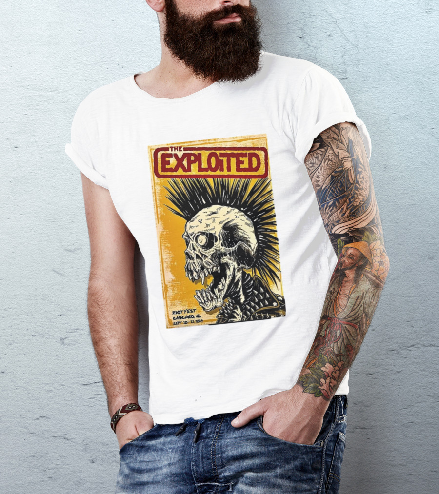 The Exploited Skull Riot Fest Chicago IL Sept 20-22 T-Shirt