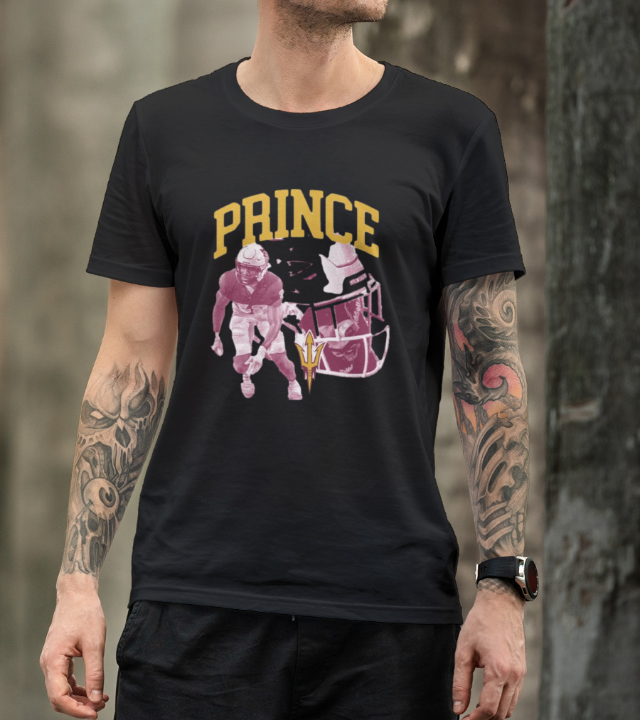 PRINCE Dorbah Arizona State Sun Devils Football Player Action And Helmet T-Shirt