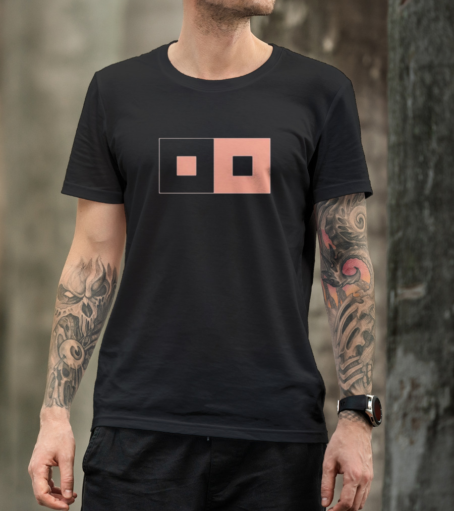Sable Inverse Squares Minimalist Geometric T-Shirt