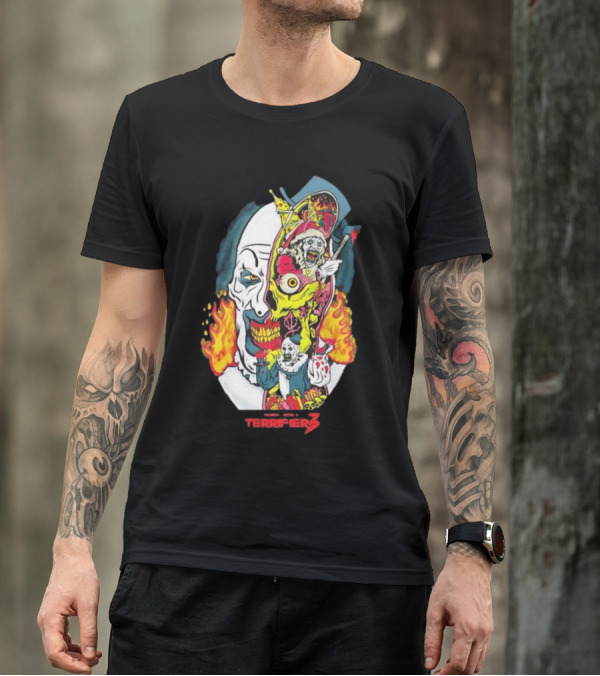 Terrifier 3 Terror Threads Season Of Slaughter Clown Horror T-Shirt