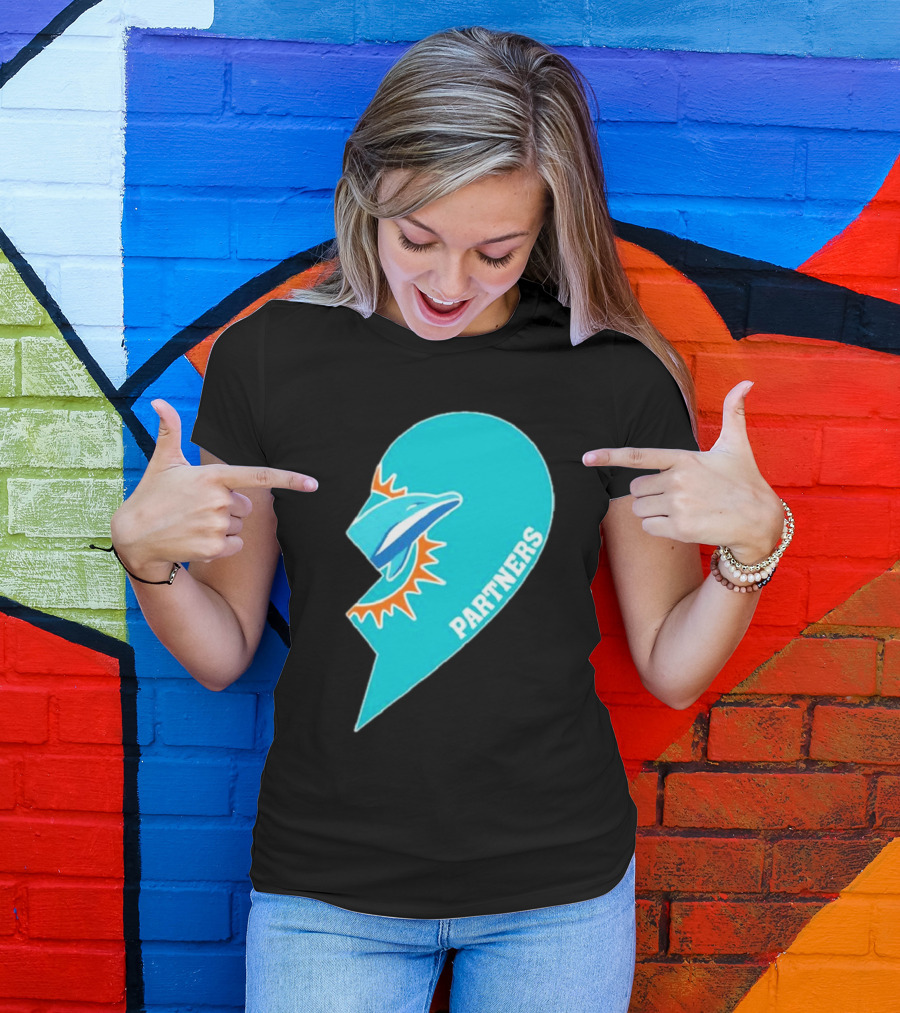 Miami Dolphins Partners Half Heart T-Shirt
