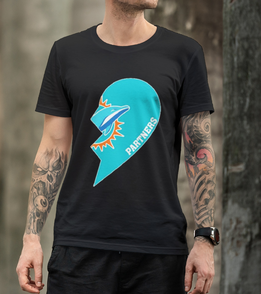 Miami Dolphins Partners Half Heart T-Shirt