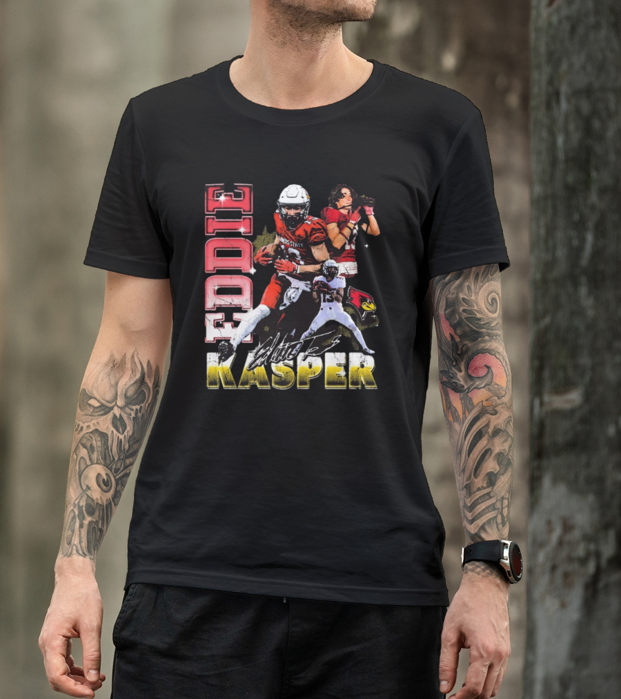 Eddie Kasper Illinois State Redbirds Football Vintage Signature T-Shirt