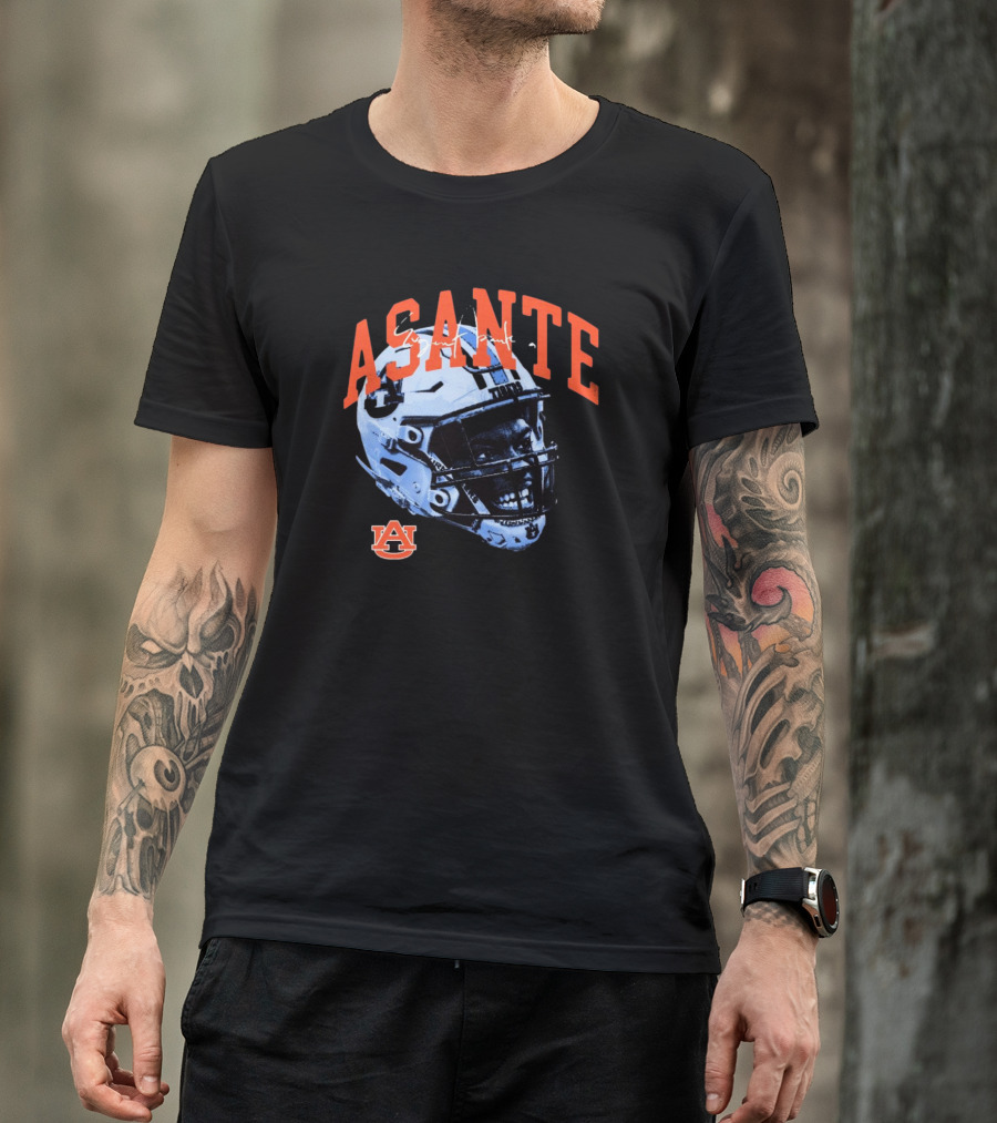 Asante Eugene Arch Auburn Tigers Signature Helmet T-Shirt