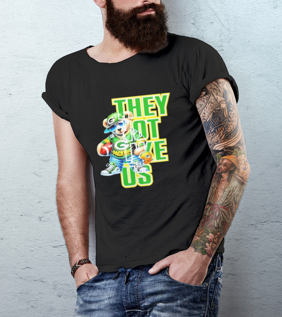 Green Bay Packers Bear They Not Like Us Football T-Shirt