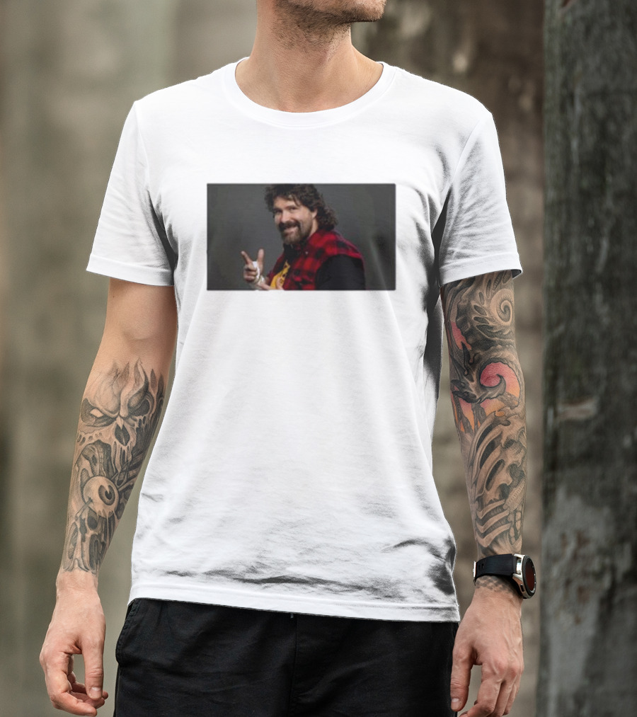 Mick Foley Vuelve A Firmar Un Contrato De Leyenda Con WWE Iconic Flannel Look T-Shirt