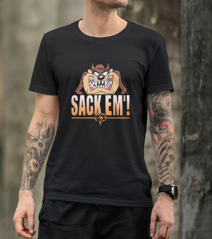 Looney Tunes Taz Sack Em’ Chicago Bears NFL T-Shirt