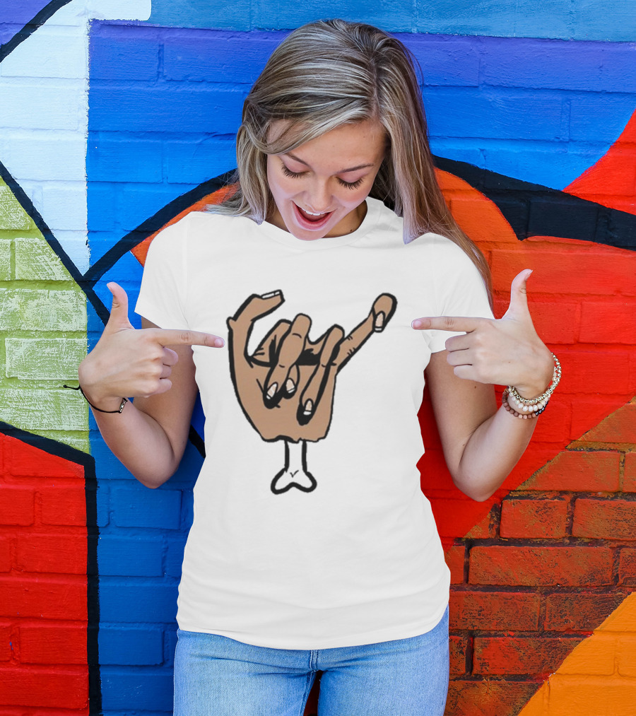 Ricky Berwick Crippled Bone Hand Gesture T-Shirt