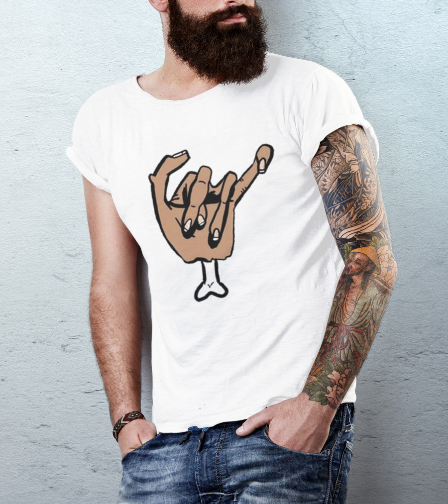 Ricky Berwick Crippled Bone Hand Gesture T-Shirt