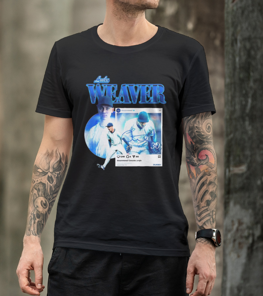 Luke Weaver Dream Weaver New York Concrete Jungle 30 Signature Playoffs T-Shirt
