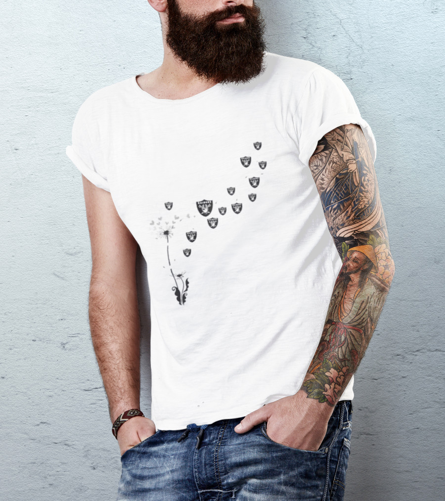 Las Vegas Raiders Dandelion Floral Emblem T-Shirt