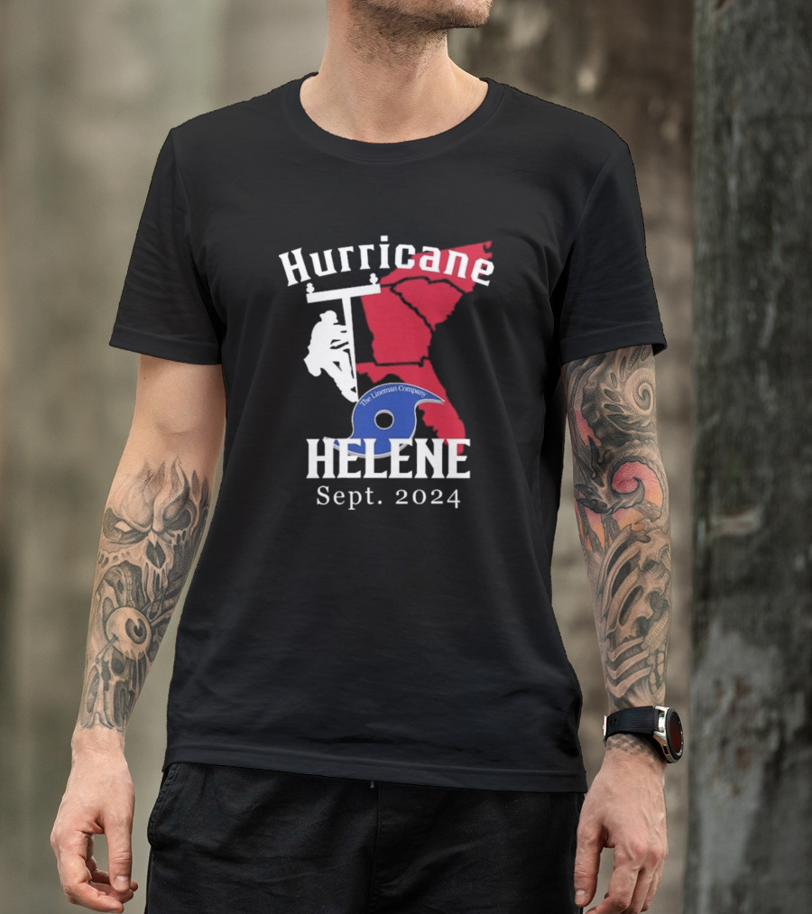 Hurricane Helene The Lineman Company Sept. T-Shirt