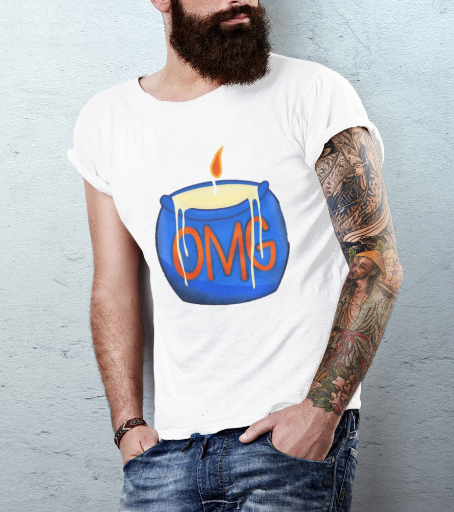 OMG Rally Candle New York Mets Blue Flame T-Shirt