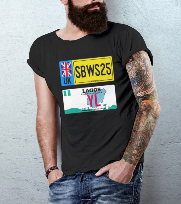UK SBWS25 Lagos Center Of Excellence Federal Republic Of Nigeria Plate T-Shirt