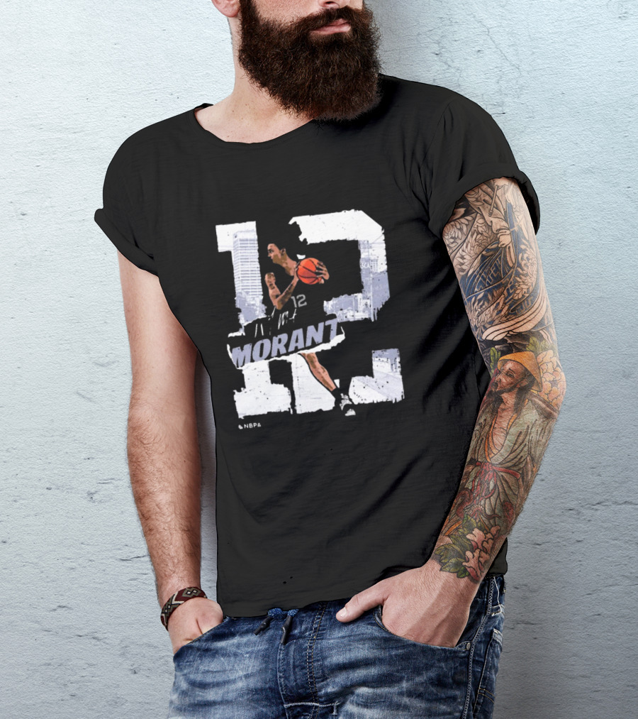Ja Morant Number 12 Memphis Basketball Player T-Shirt