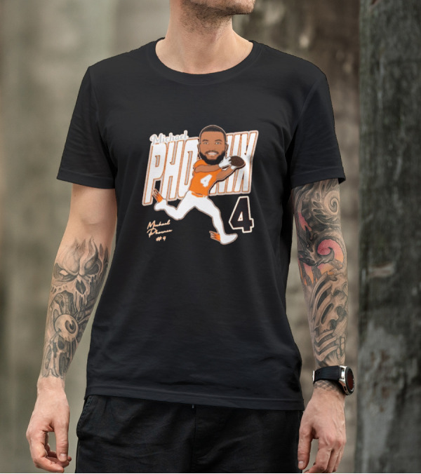 Michael Phoenix 4 Sam Houston Bearkats Football Caricature Signature T-Shirt