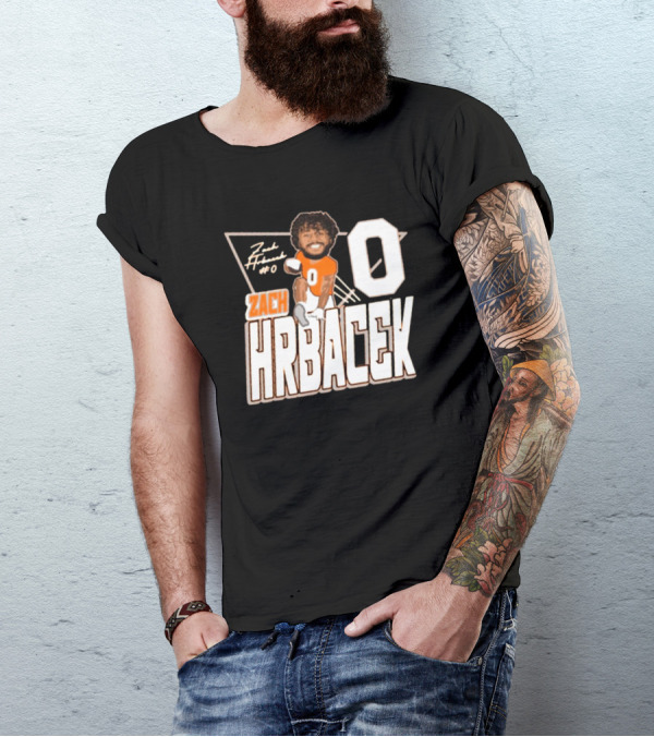 Zach Hrbacek 0 Sam Houston Bearkats Football Caricature Signature T-Shirt