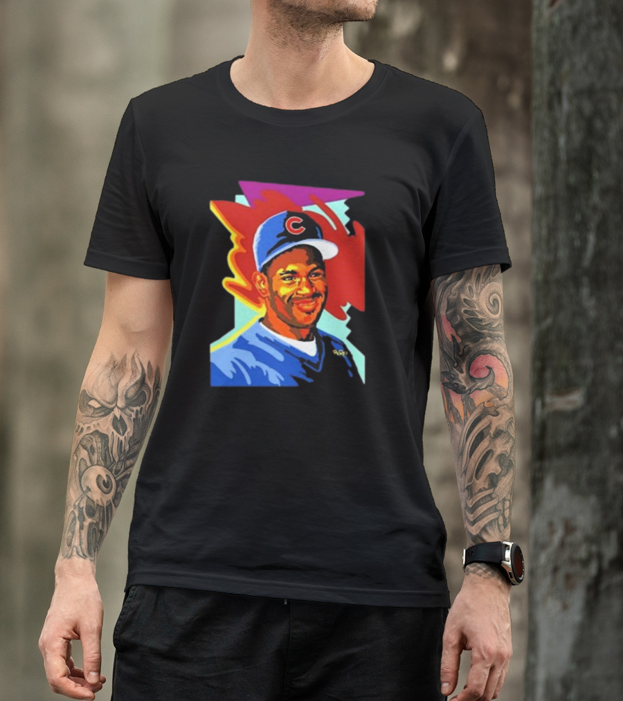 Sammy Cubs Portrait Colorful Art Baseball Cap T-Shirt