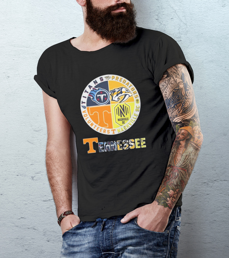 Tennessee Titans Predators Volunteers Nashville SC T-Shirt