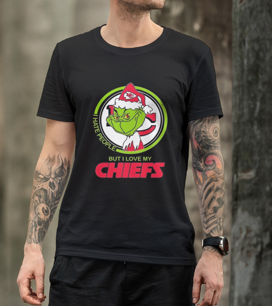 The Grinch I Hate People But I Love My Chiefs Kansas City T-Shirt