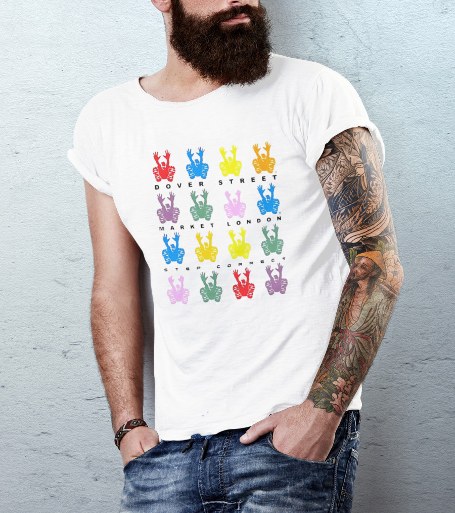 Dover Street Market London Clints DSM Correct Stencil Multicolor T-Shirt