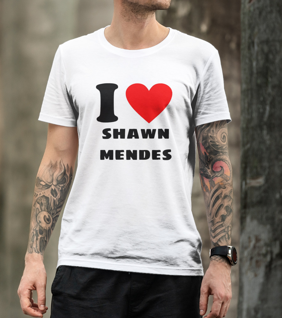 I Love Shawn Mendes Heart T-Shirt