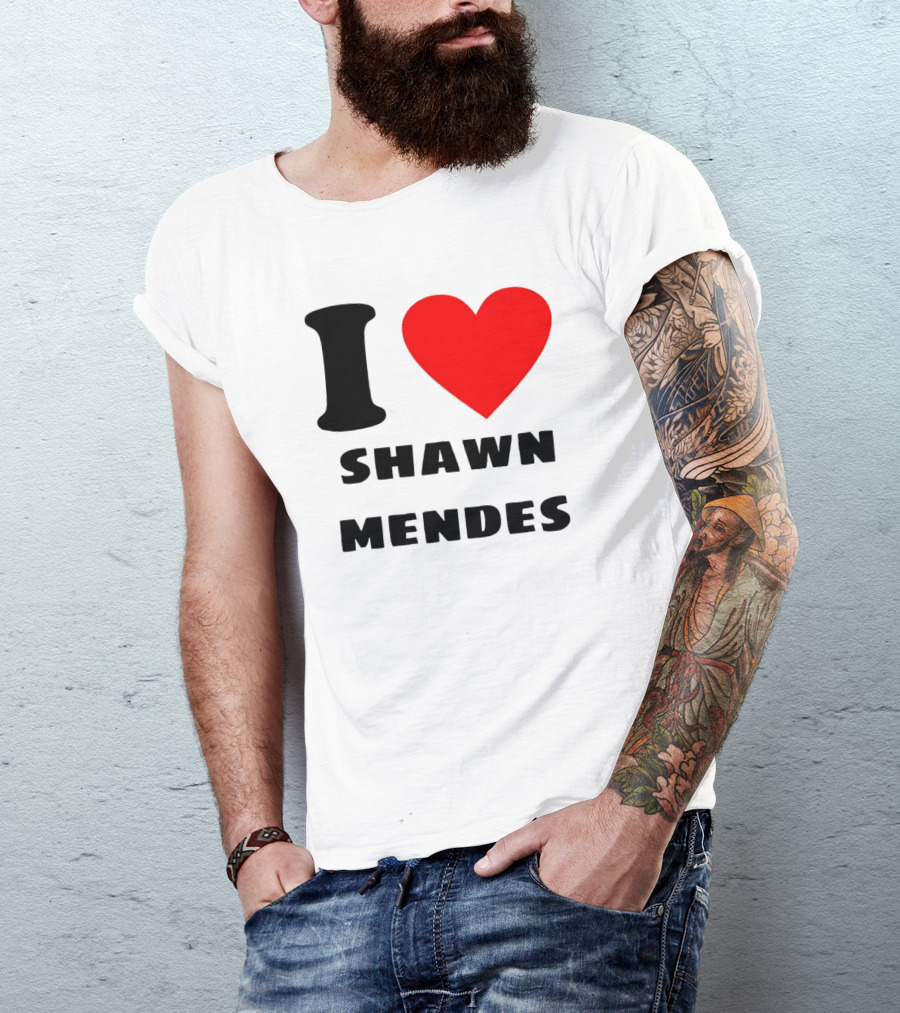 I Love Shawn Mendes Heart T-Shirt
