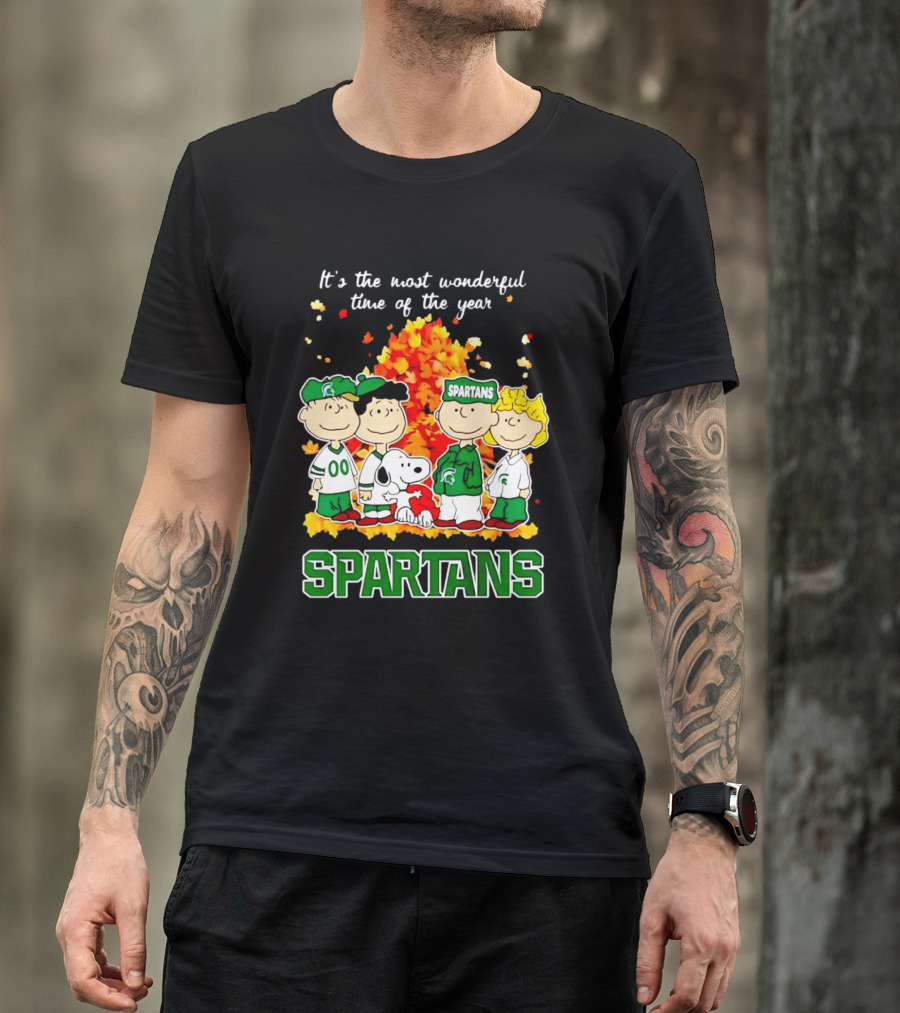 It's The Most Wonderful Time Of The Year Peanuts Spartans Fall T-Shirt