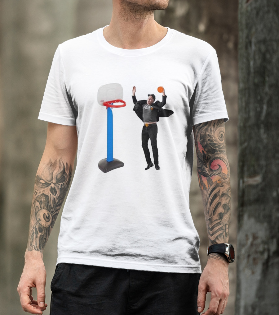 Lil’ Elon Musk Dunking On Basketball Hoop T-Shirt