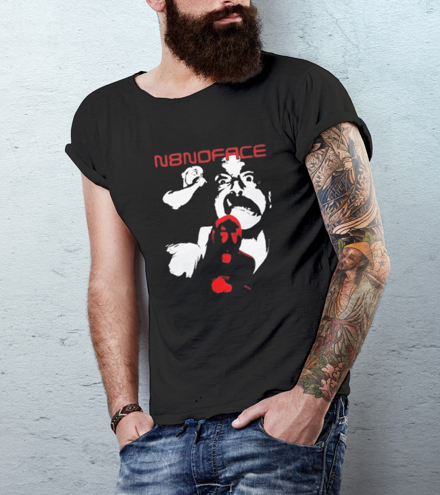 N8noface Expressive Faces Black Red T-Shirt