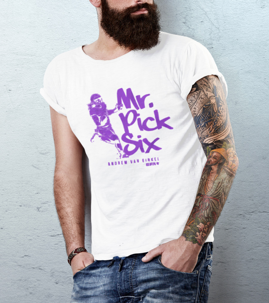 Andrew Van Ginkel Mr. Pick Six NFLPA T-Shirt