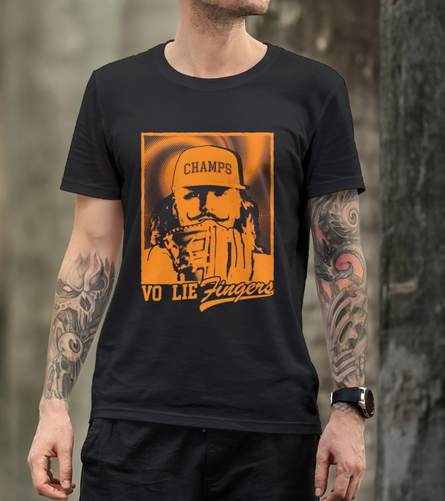 Champs Vo Lie Fingers Baseball Glove T-Shirt