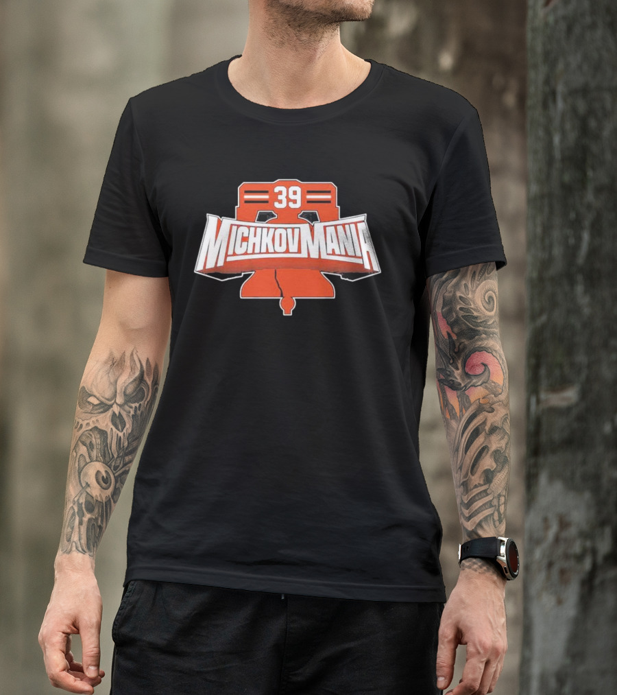 Michkov Mania 39 Philadelphia Flyers Liberty Bell T-Shirt