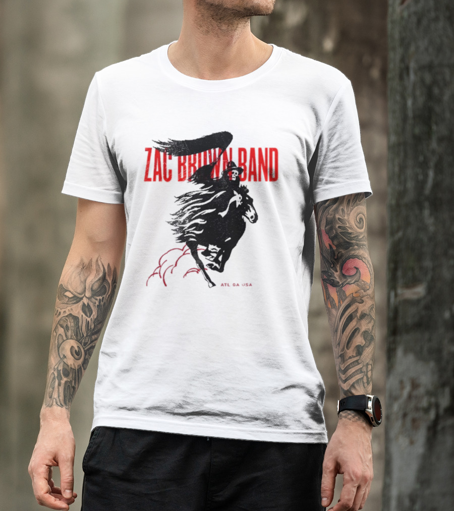 Zac Brown Band ATL GA USA Skeleton Rider T-Shirt