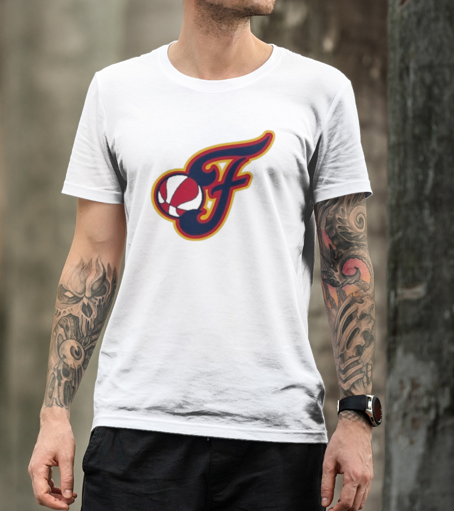 Youth Indiana Fever F Logo Basketball Grey T-Shirt