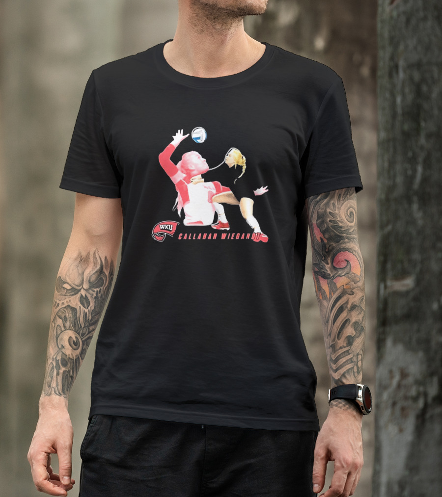 Callahan Wiegandt WKU Volleyball Character T-Shirt