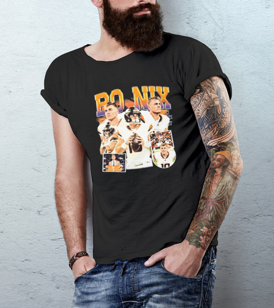 Bo Nix Denver Broncos NFL Vintage Football American T-Shirt