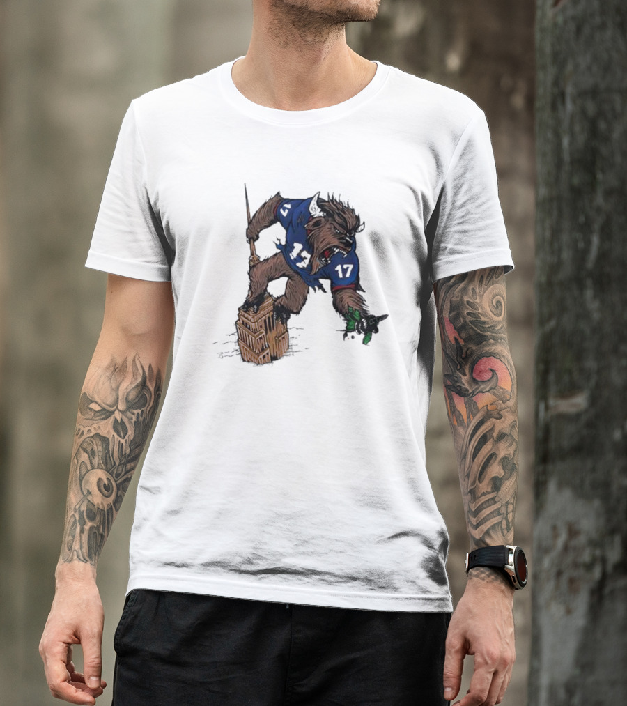 Josh Allen Buffalo Bills 17 Dominates New York Jets On Empire State Building Beast Mode T-Shirt