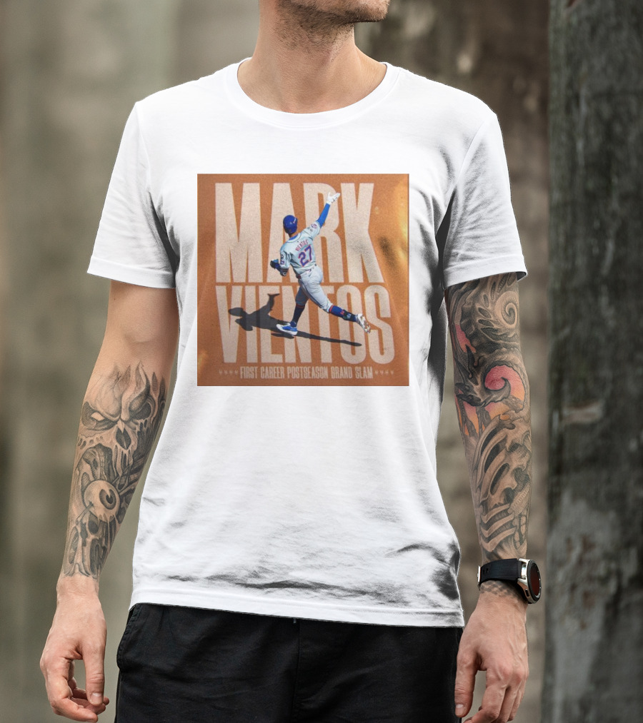 Mark Vientos New York Mets First Career Postseason Grand Slam Baseball Player Action T-Shirt