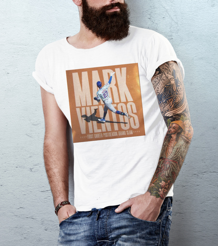 Mark Vientos New York Mets First Career Postseason Grand Slam Baseball Player Action T-Shirt