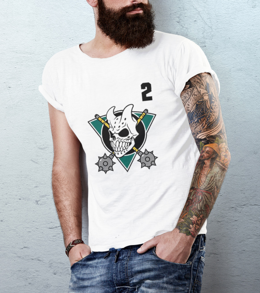 Firstblood Slaughter To Prevail Hockey Skull Maces Triangle Number 2 T-Shirt