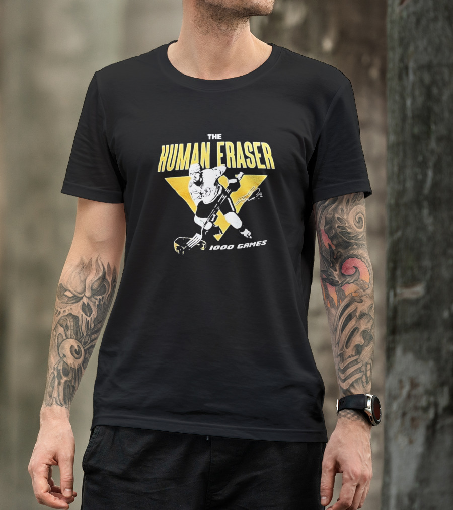 Nashville Predators The Human Eraser 1000 Games Signature Hockey T-Shirt