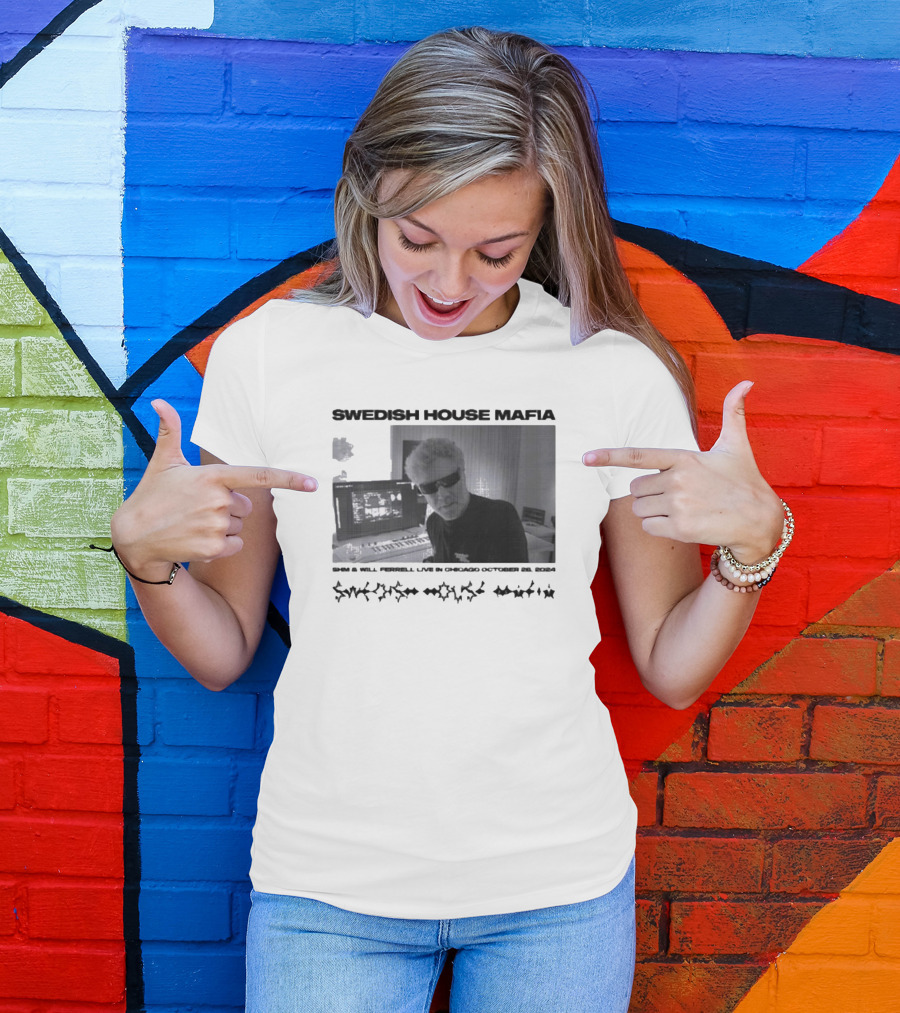 SWEDISH HOUSE MAFIA X WILL FERRELL Music Collaboration AI T-Shirt
