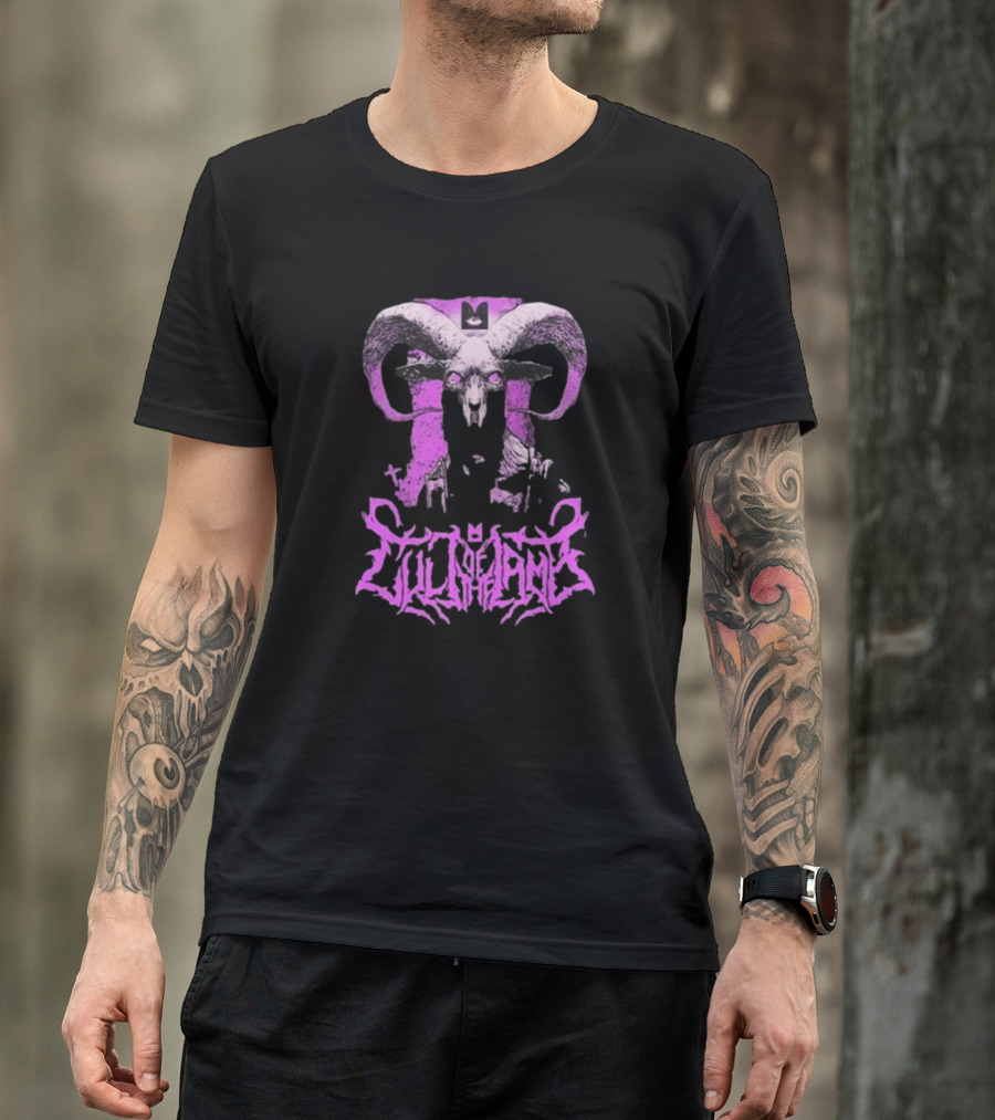 Cult Of The Lamb Unholy Goat Ram Skull Purple T-Shirt