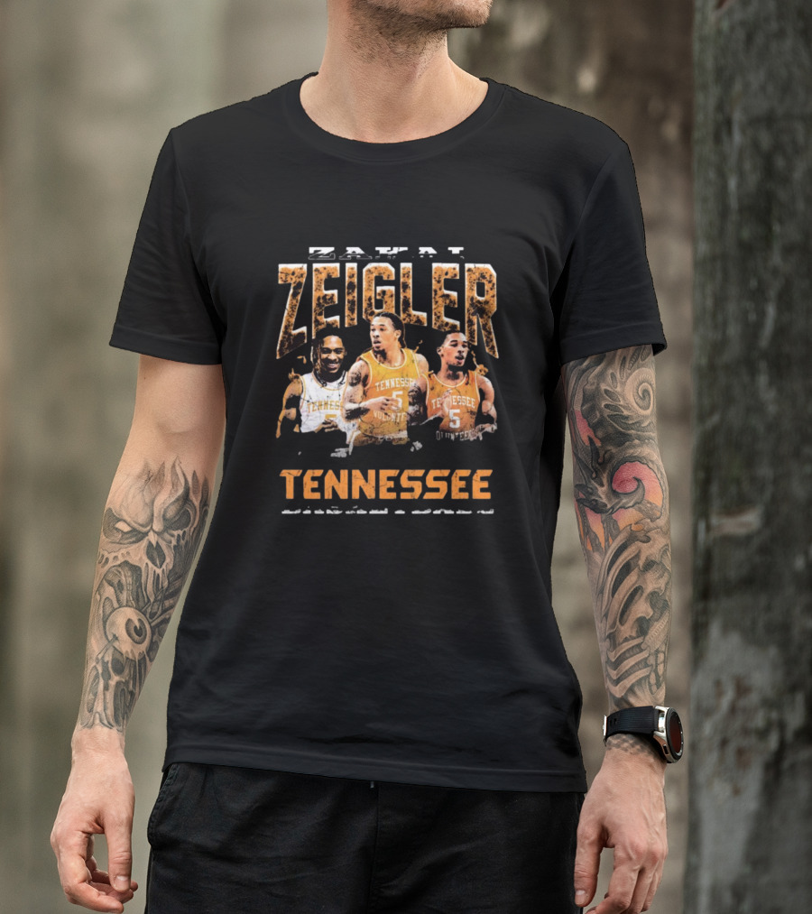 Zakai Zeigler Tennessee Volunteers Basketball Retro Style 90s T-Shirt