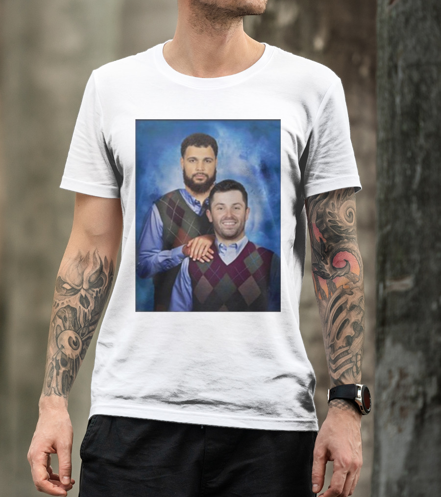 Chase Mclaughlin Wearing Baker Mayfield Mike Evans Step Brothers T-Shirt