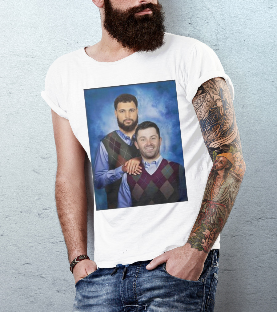 Chase Mclaughlin Wearing Baker Mayfield Mike Evans Step Brothers T-Shirt
