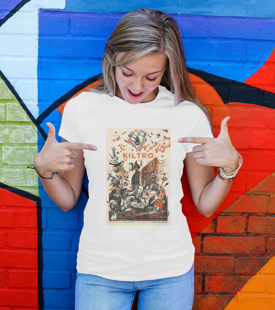Kiltro Meow Wolf Denver Nina De Freitas Valentine's Day February 14 2025 T-Shirt